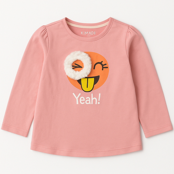 T-shirt enfant sourire rose