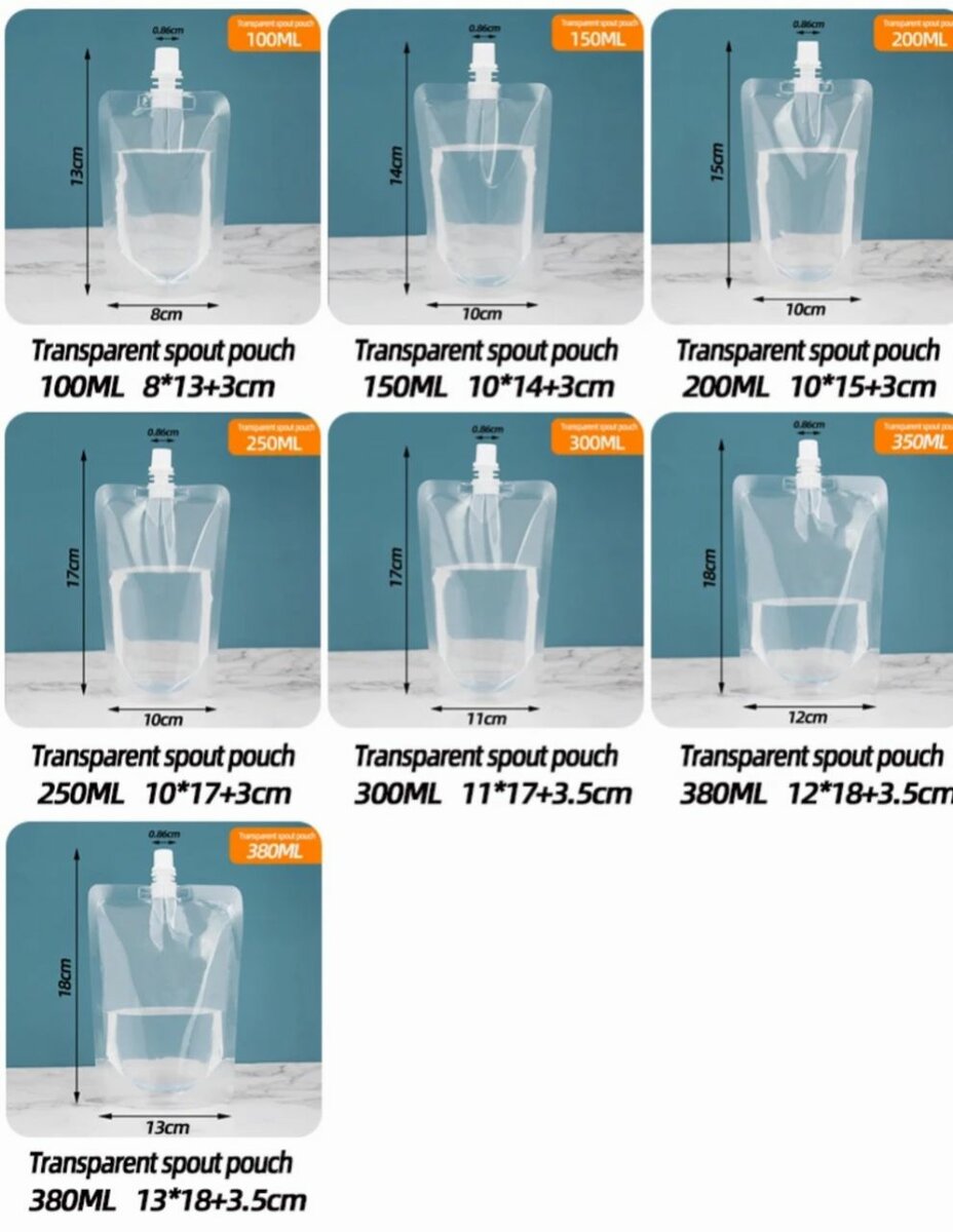 Pochettes Transparentes avec Bouchon