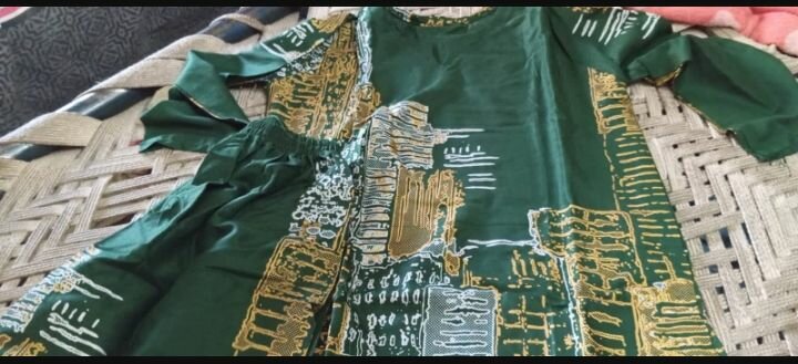 2pc stitched lawn printed