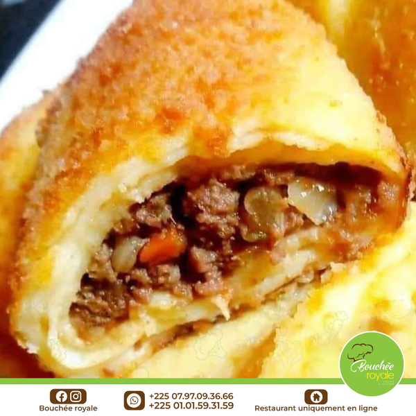 Crêpes panées viande hachée