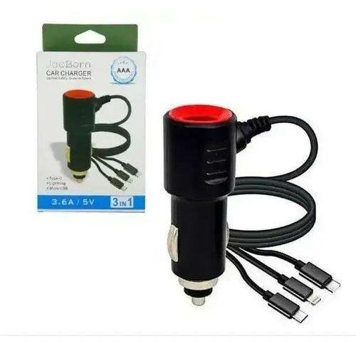 Chargeur voiture 3-en-1 rapide