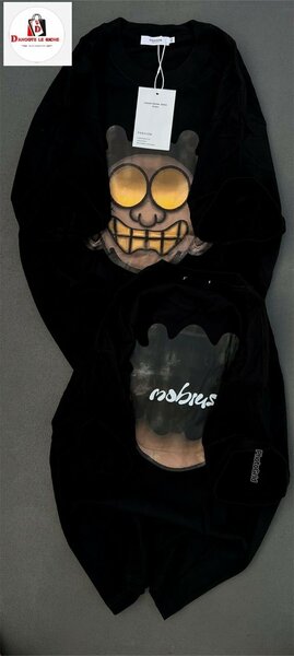 T-shirt noir design graphique