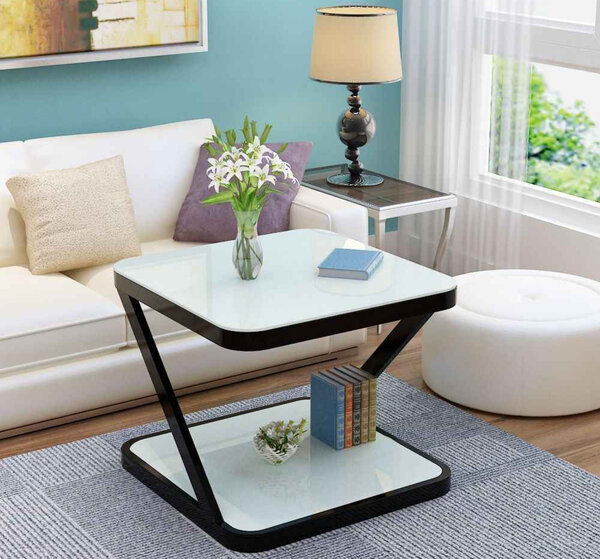 Table basse moderne en verre