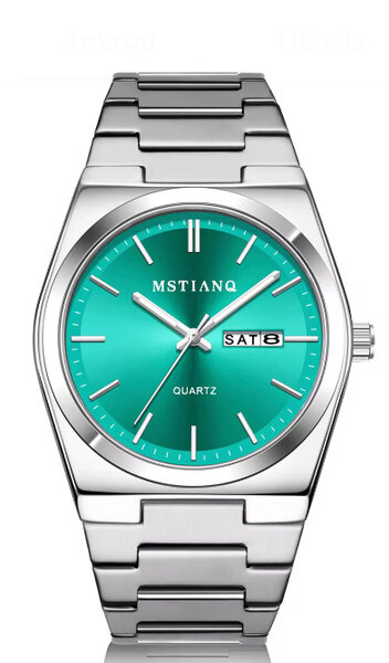 Montre MSTIANQ en acier inoxydable