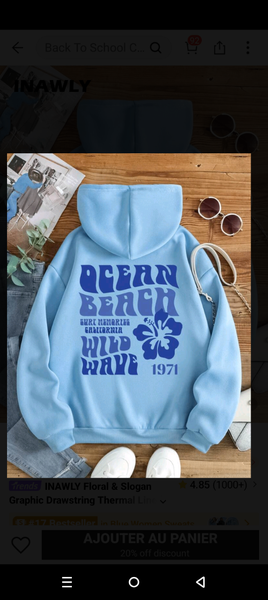 Sweat-shirt à capuche Ocean Beach
