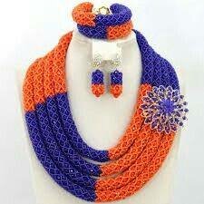 Parure de bijoux perles colorées