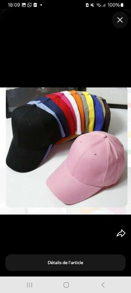 Casquette unisexe colorée