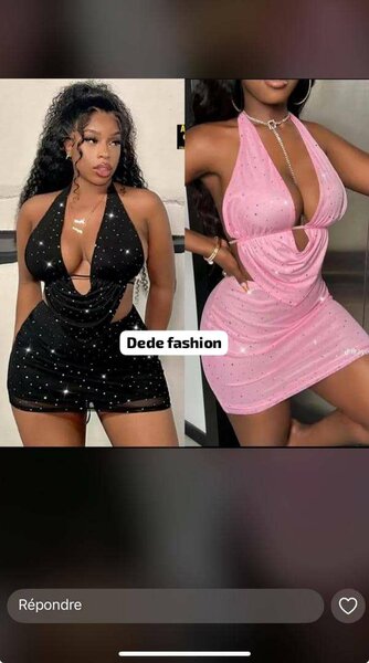 Robe dos nu pailletée glamour