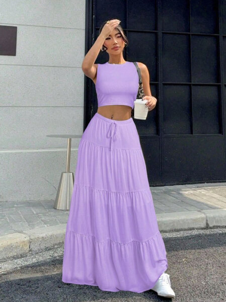 Ensemble d'été violet chic