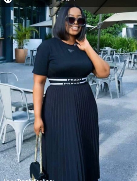 Black top+skirt costume