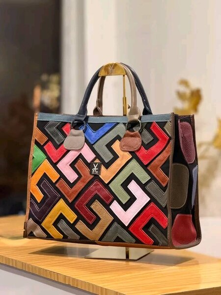 Sac à main patchwork coloré