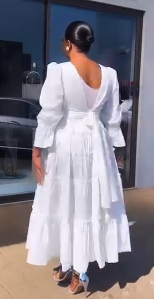 Women's white dress