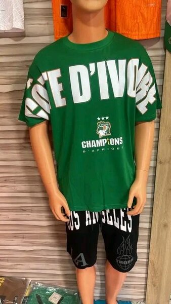 T-shirt Vert 'Côte D'Ivoire Champions'