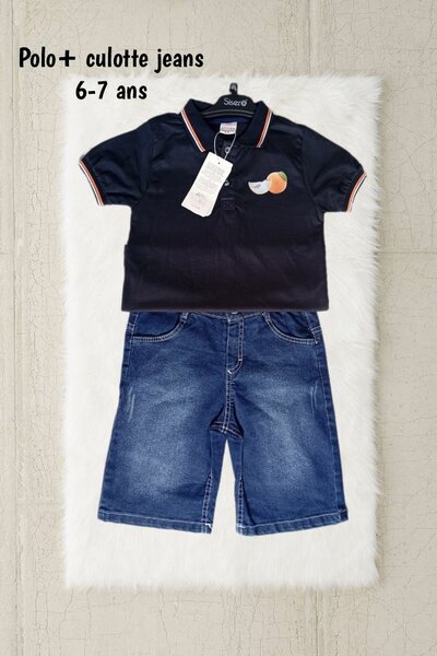 Ensemble Polo et Short Jean Enfant