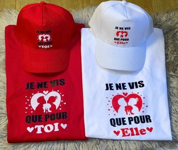 Ensemble T-Shirt et Casquette Amour
