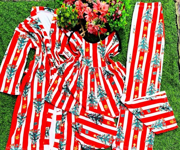 Christmas theme 5in1 night wear