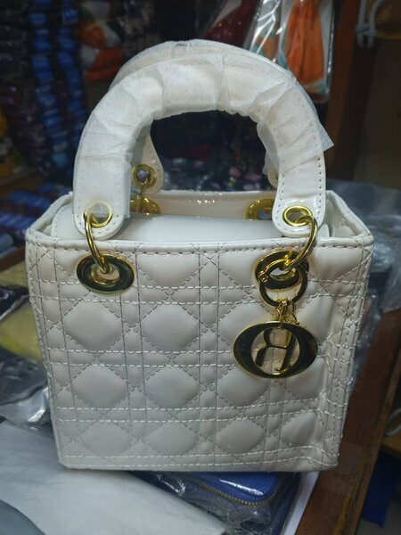 Sac Lady quilté blanc