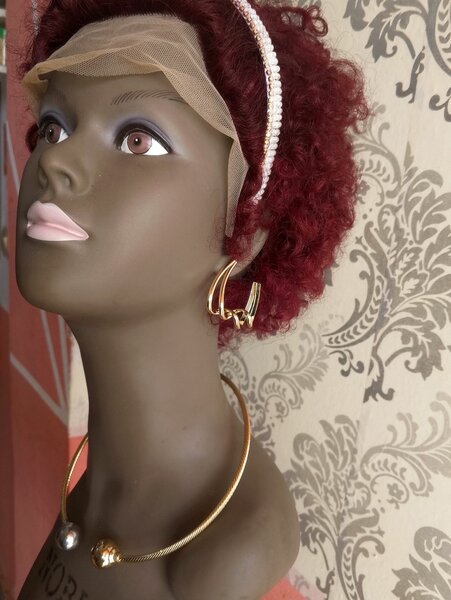 Élégant ensemble bijoux doré