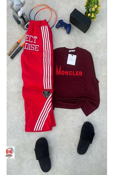 Ensemble jogging rouge tendance