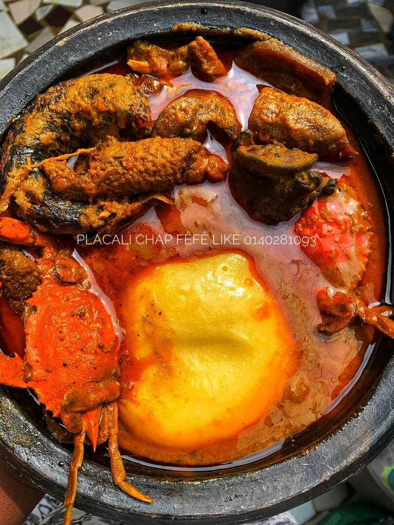 Foutou banane -sauce graine