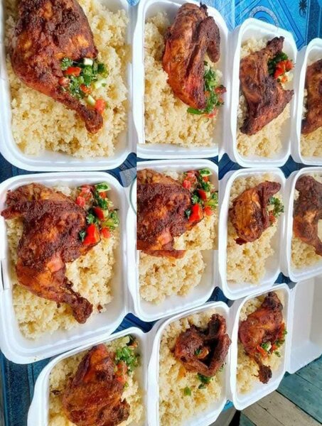 ATTIÉKÉ AU POULET BRAISÉ