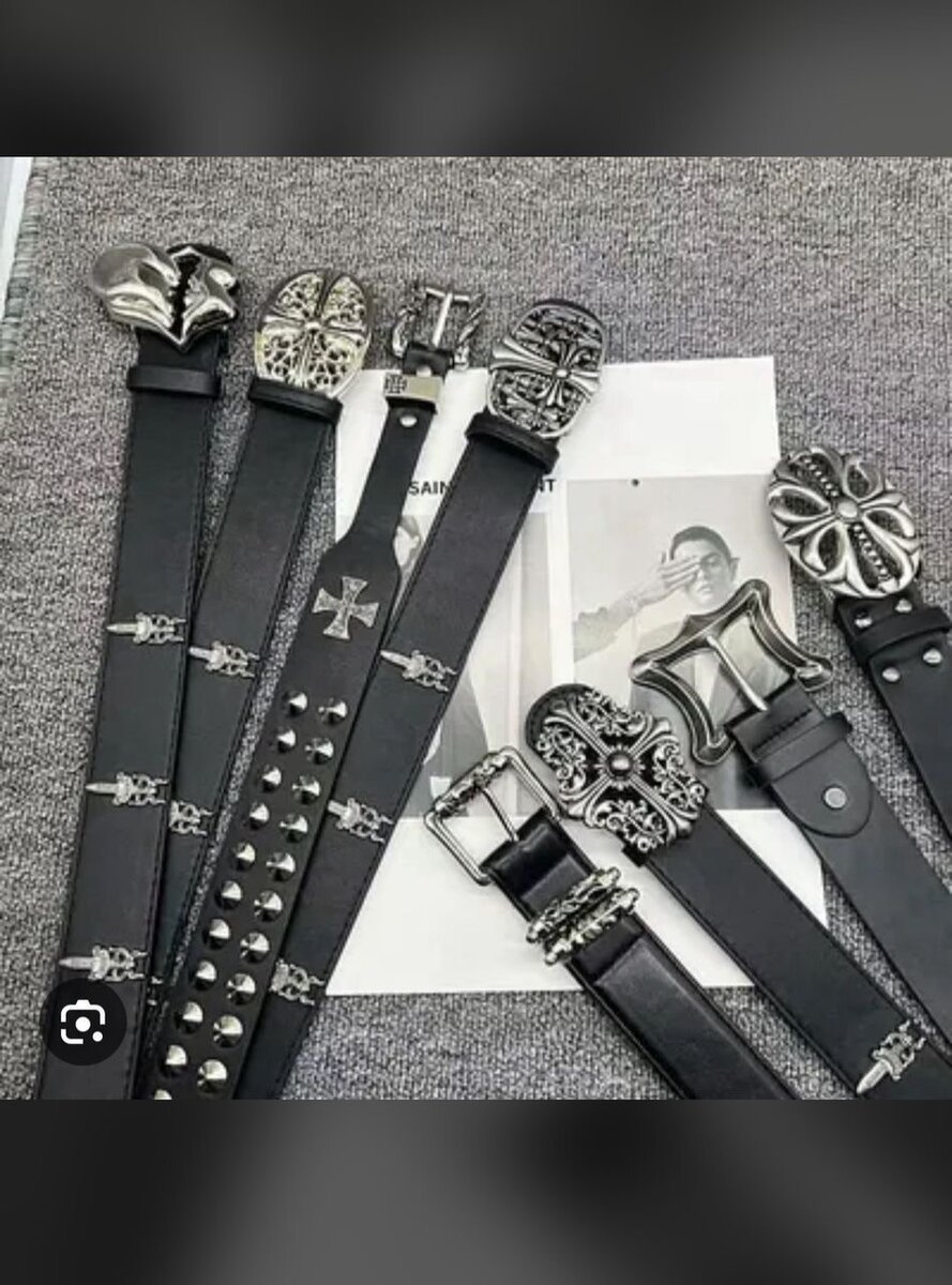 Ceinture en cuir chrome heart