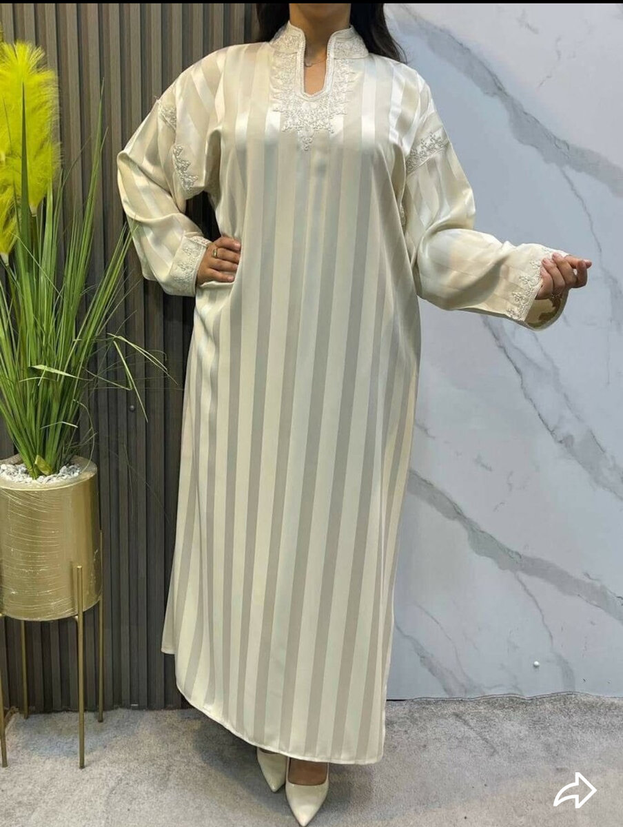 Robe Abaya Satin Élégante