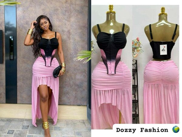 Robe bustier bicolore