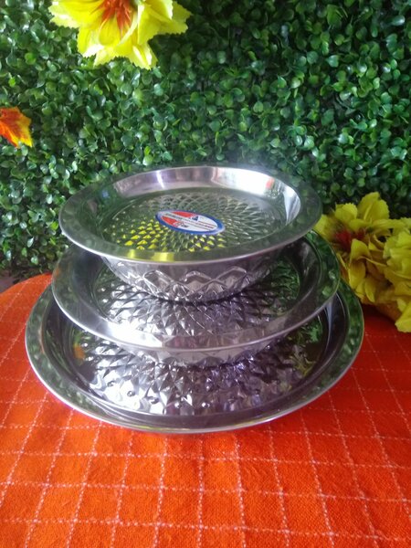 Ensemble de Plateaux en Acier Inoxydable