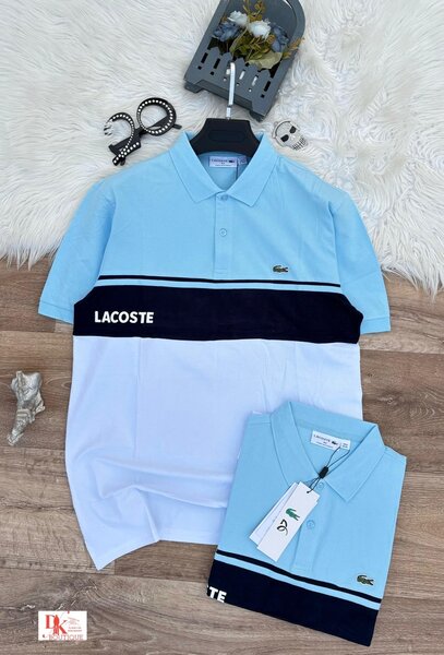 Polo Lacoste Bleu Blanc