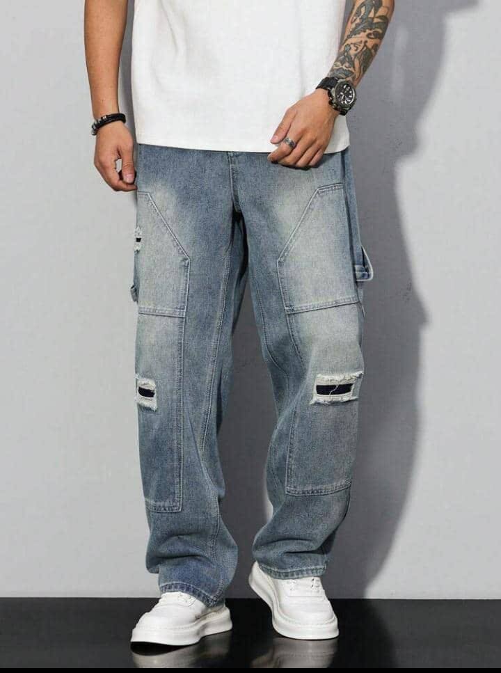 Jean cargo décontracté homme