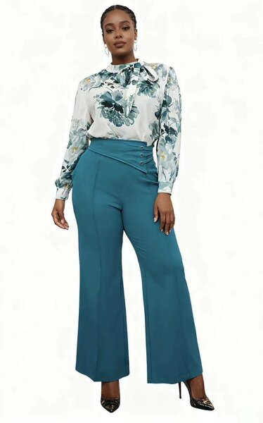 Pantalon taille haute élégant