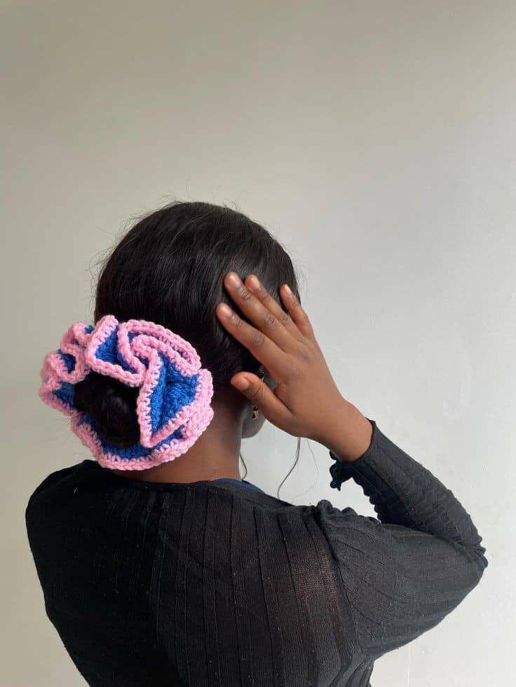 Chouchous en tricot colorés