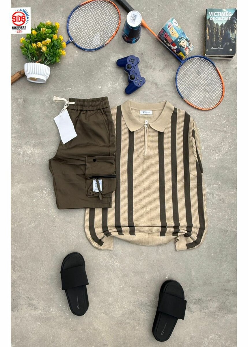 Ensemble décontracté rayé