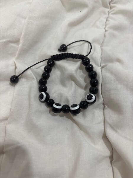 Bracelet perles œil noir
