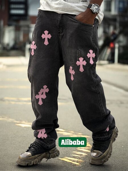 Jean homme streetwear croix