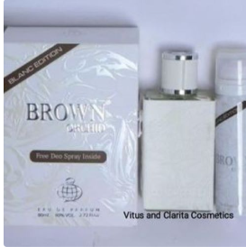 World fragrance Brown Orchid WHITE EDITION PARFUM PLUS FREE BODY SPRAY