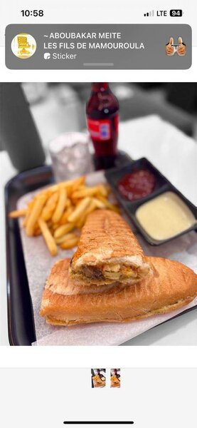 Sandwiches gourmands avec frit