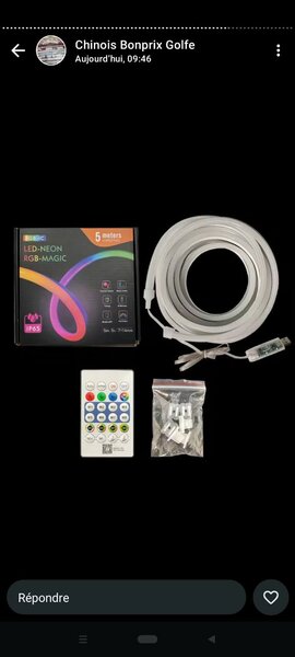 Ruban LED RGB avec télécommande