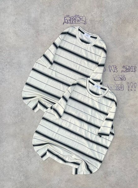 T-shirts rayés unisexes