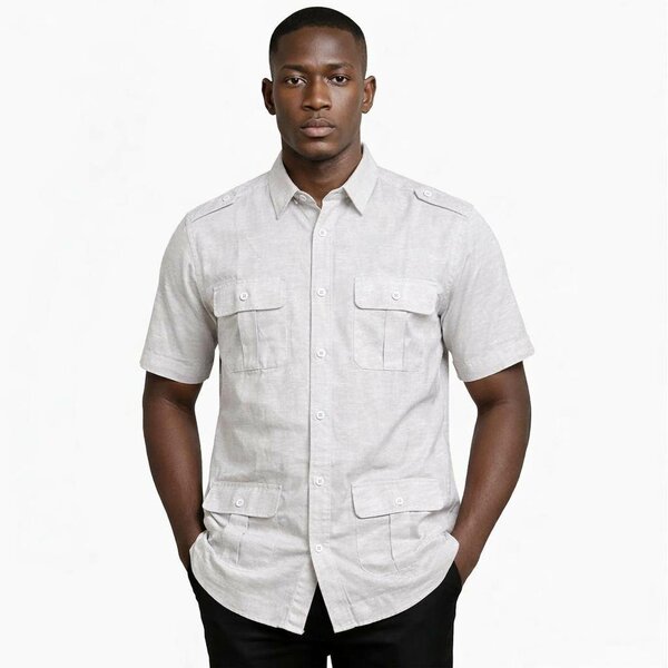 Chemise Safari Homme Lin