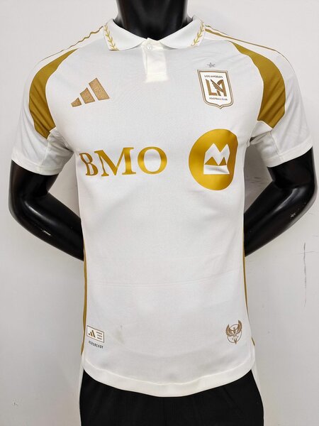 Maillot de football blanc or