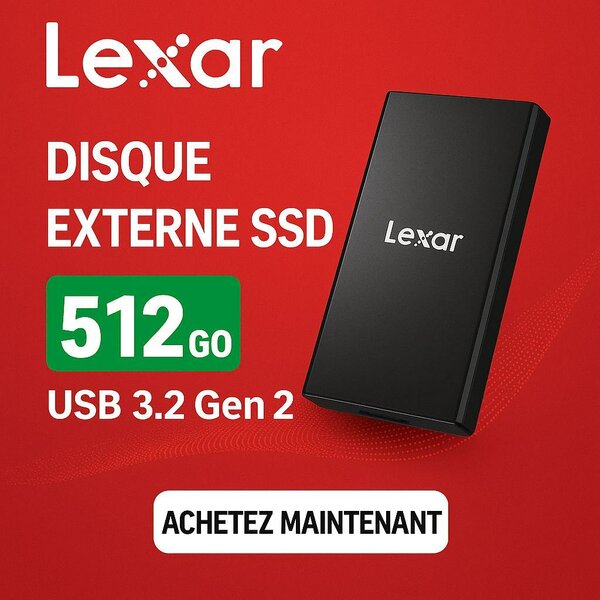 Lexar SSD Externe 512Go