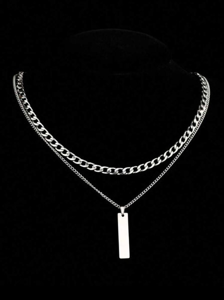 Collier superposé en acier inoxydable