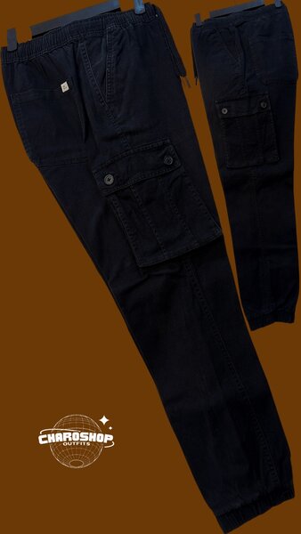 Pantalon cargo noir homme