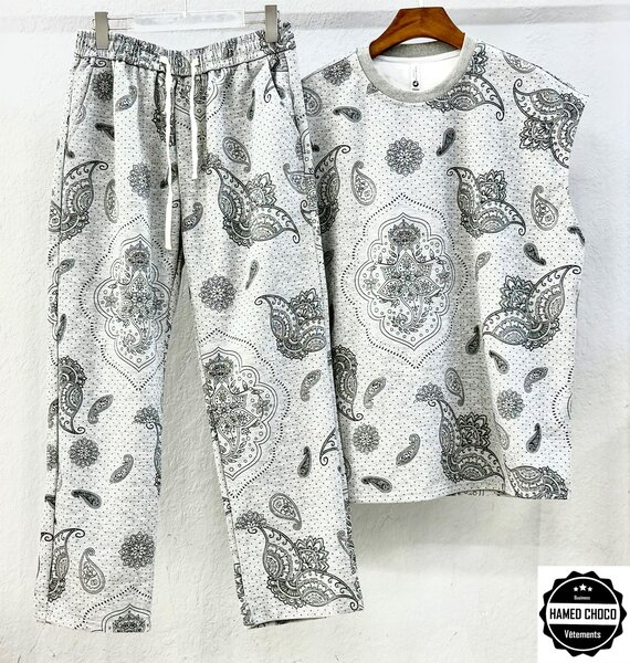 Ensemble Pyjama Paisley Gris