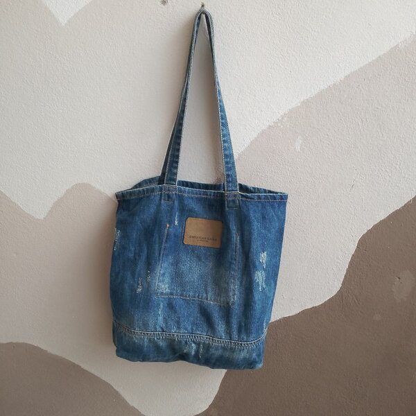 Sac en denim réutilisable