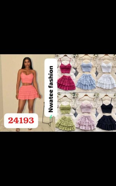 Ensemble Jupe Crop Top Femme