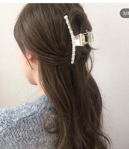 Pince à cheveux perles élégante