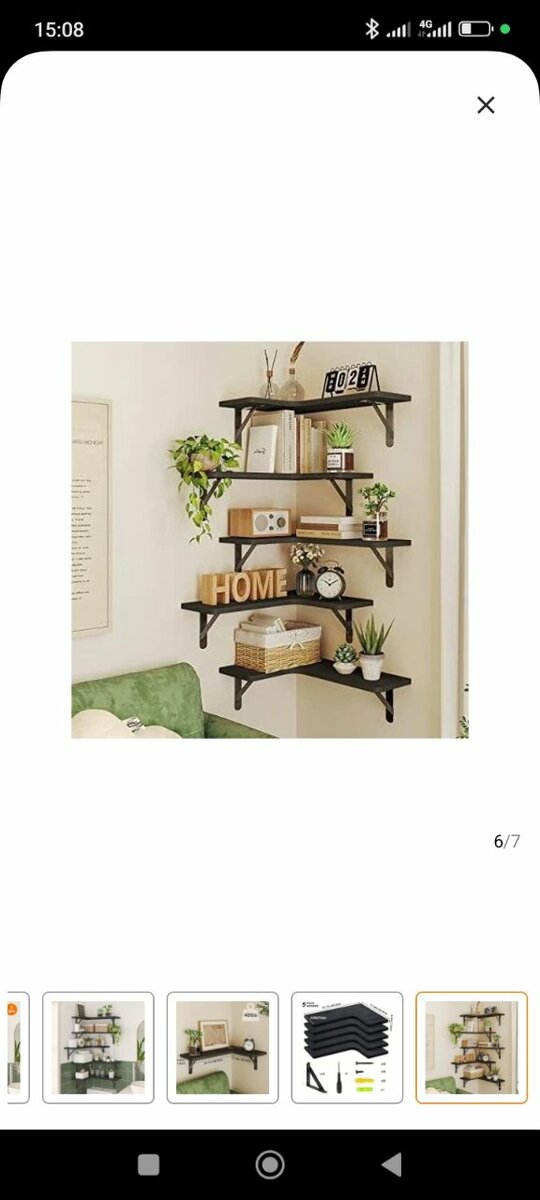 Étagères Murales en Bois - 5 Pièces